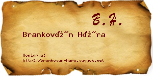 Brankován Héra névjegykártya